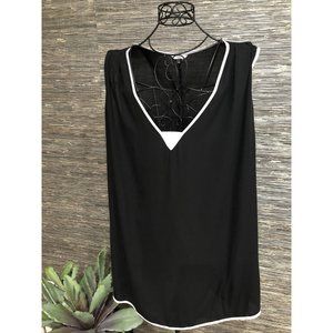 2X Plus Black Top Blouse Sleeveless Milano #95